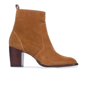 Bernardo Norwich Chestnut Suede Ankle Booties